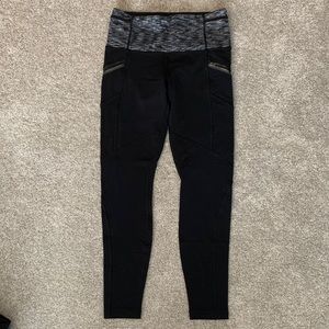 Lululemon running leggings with zippers